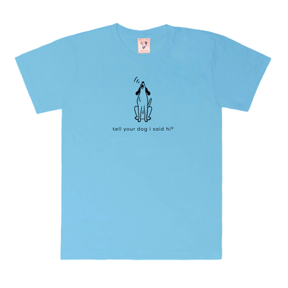 Howling Dog Tee - Light Blue