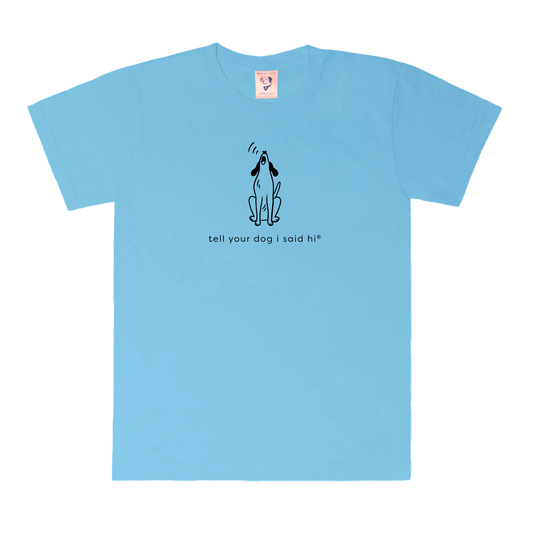 Howling Dog Tee - Light Blue