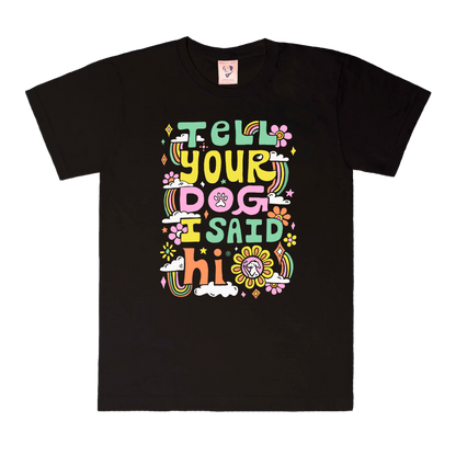 Rainbow Bloom Tee - Black