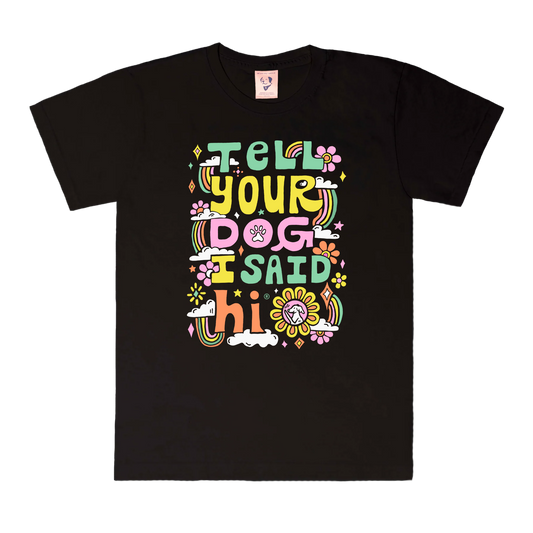 Rainbow Bloom Tee - Black