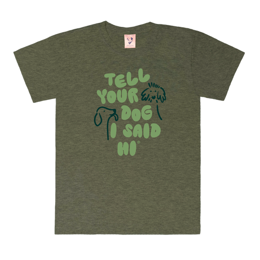 Wonky Tee - Military Green Heather