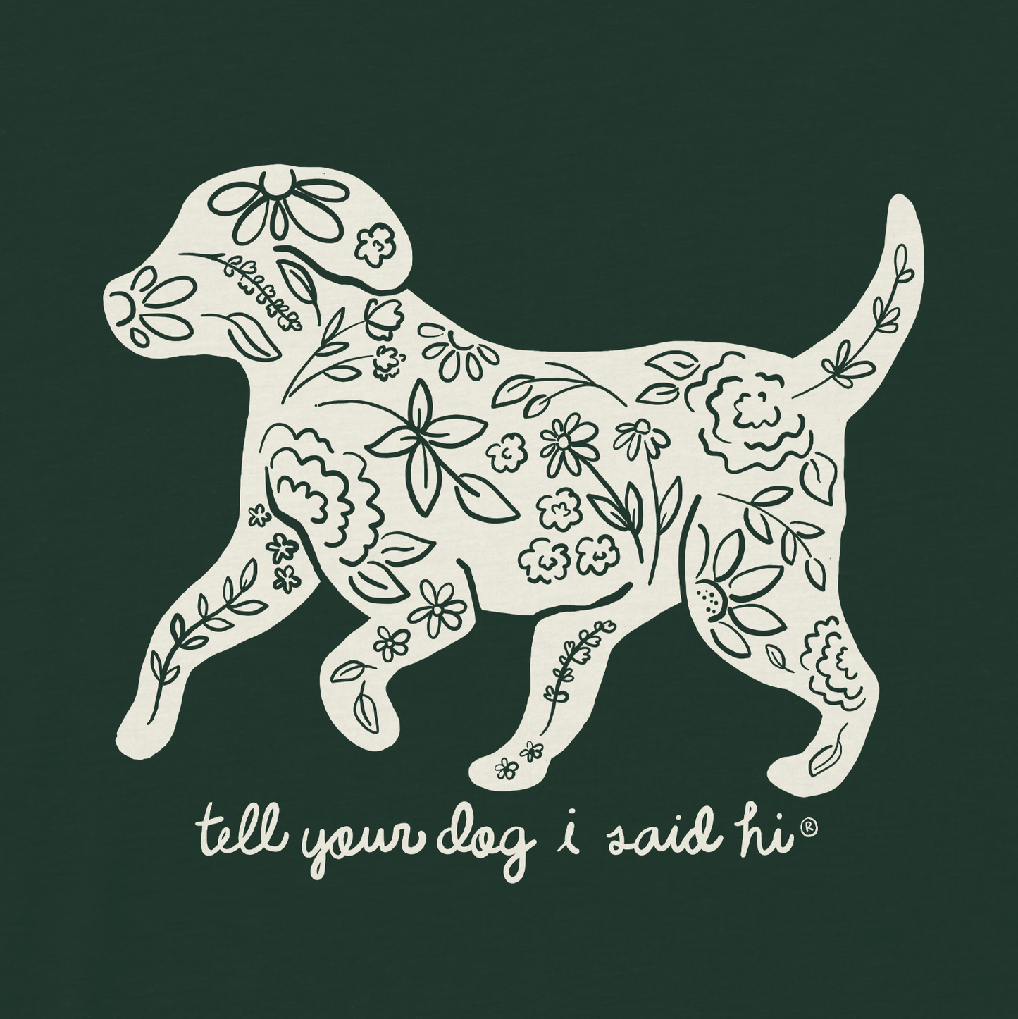 Garden Silhouette Tee - Dark Green