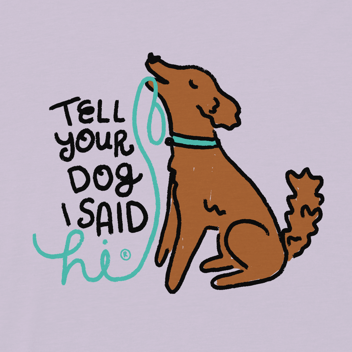 Leash Dog Tee - Lavender