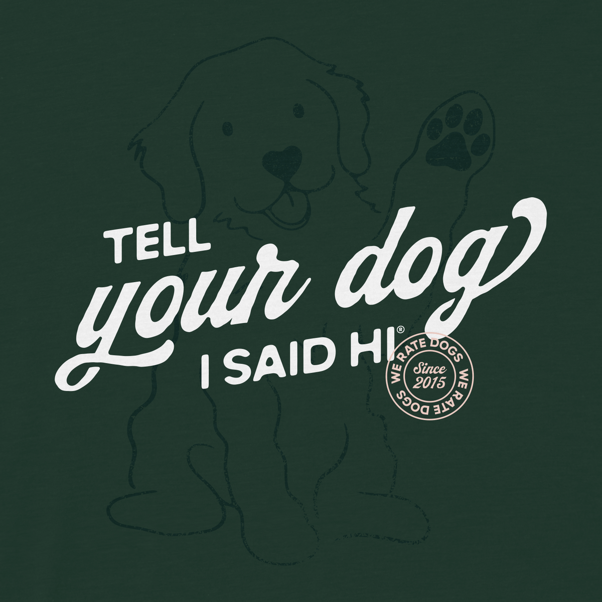 Vintage Sketch Tee - Dark Green