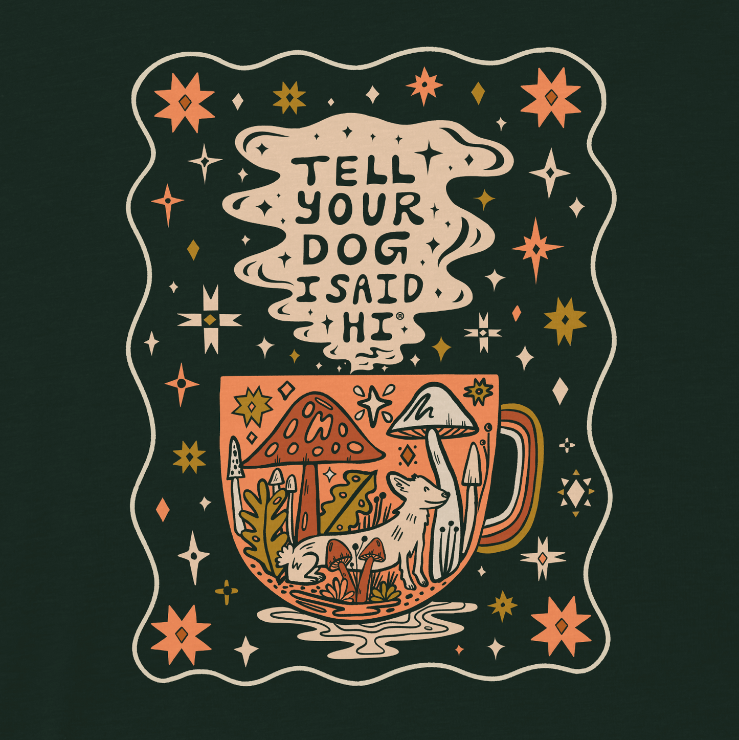 Cup of Cozy Pocket Long Sleeve - Dark Green