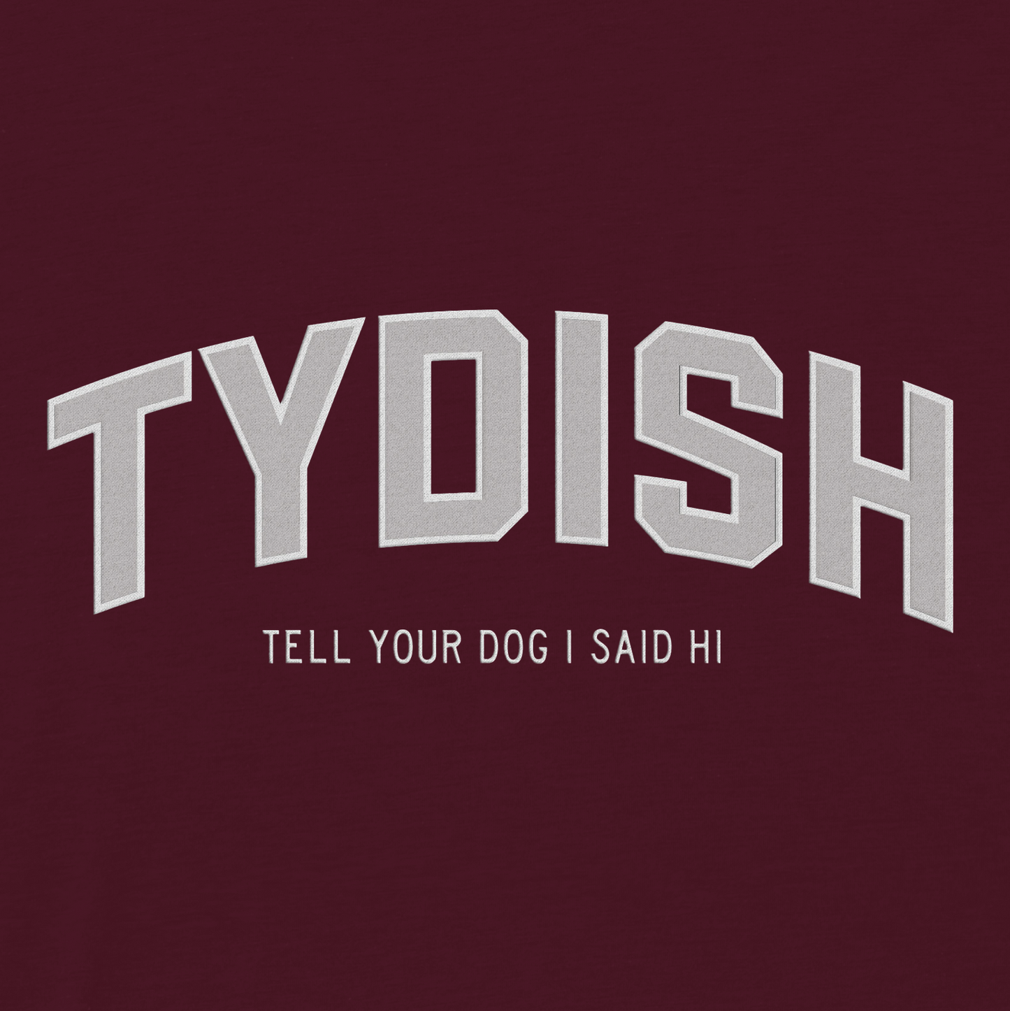 Varsity Style TYDISH Mock Neck - Maroon