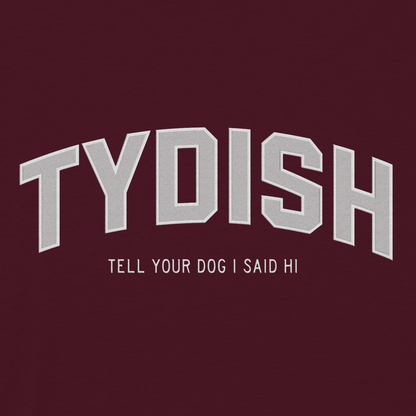 Varsity Style TYDISH Mock Neck - Maroon