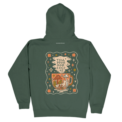 Cup of Cozy Hoodie - Alpine Green