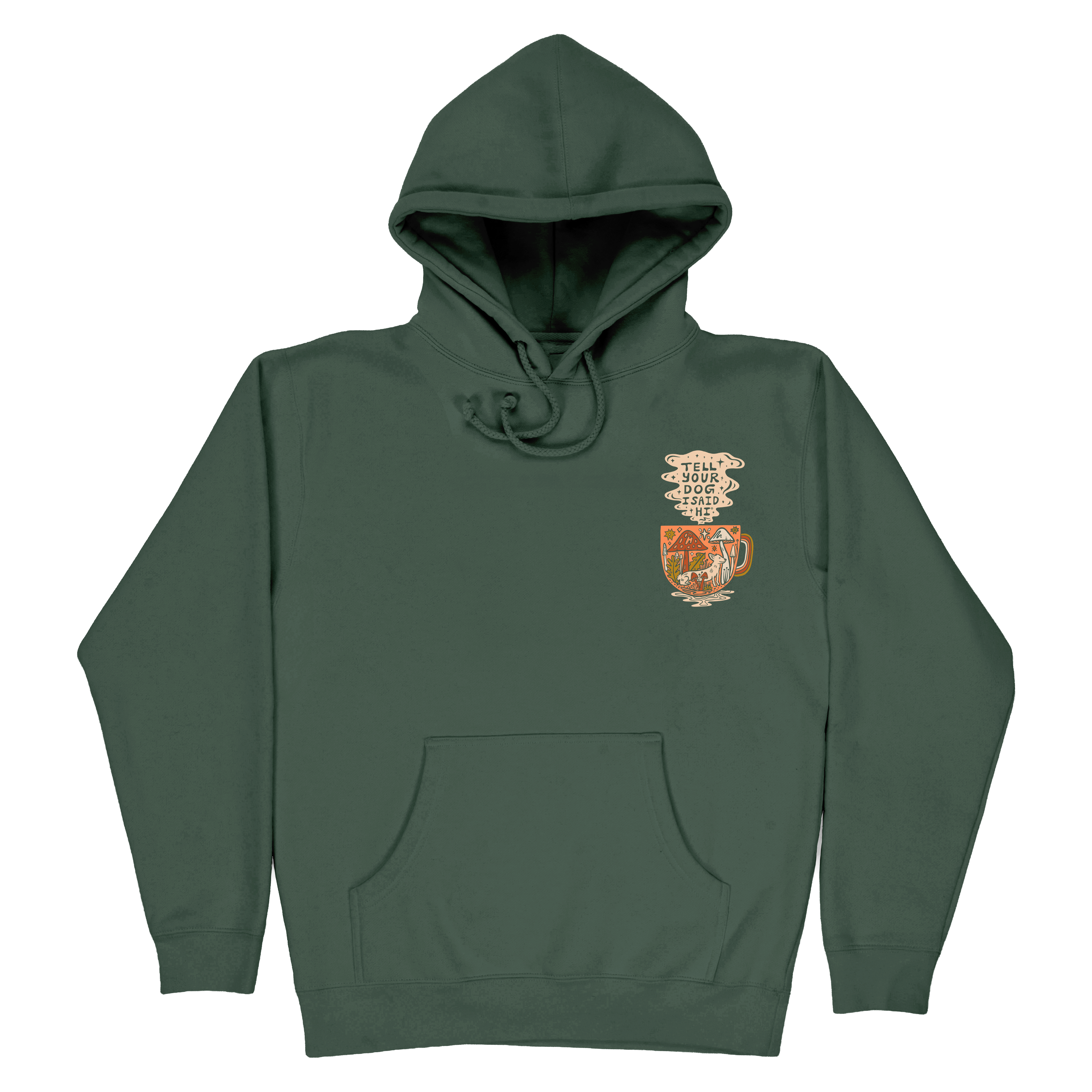 Cup of Cozy Hoodie - Alpine Green