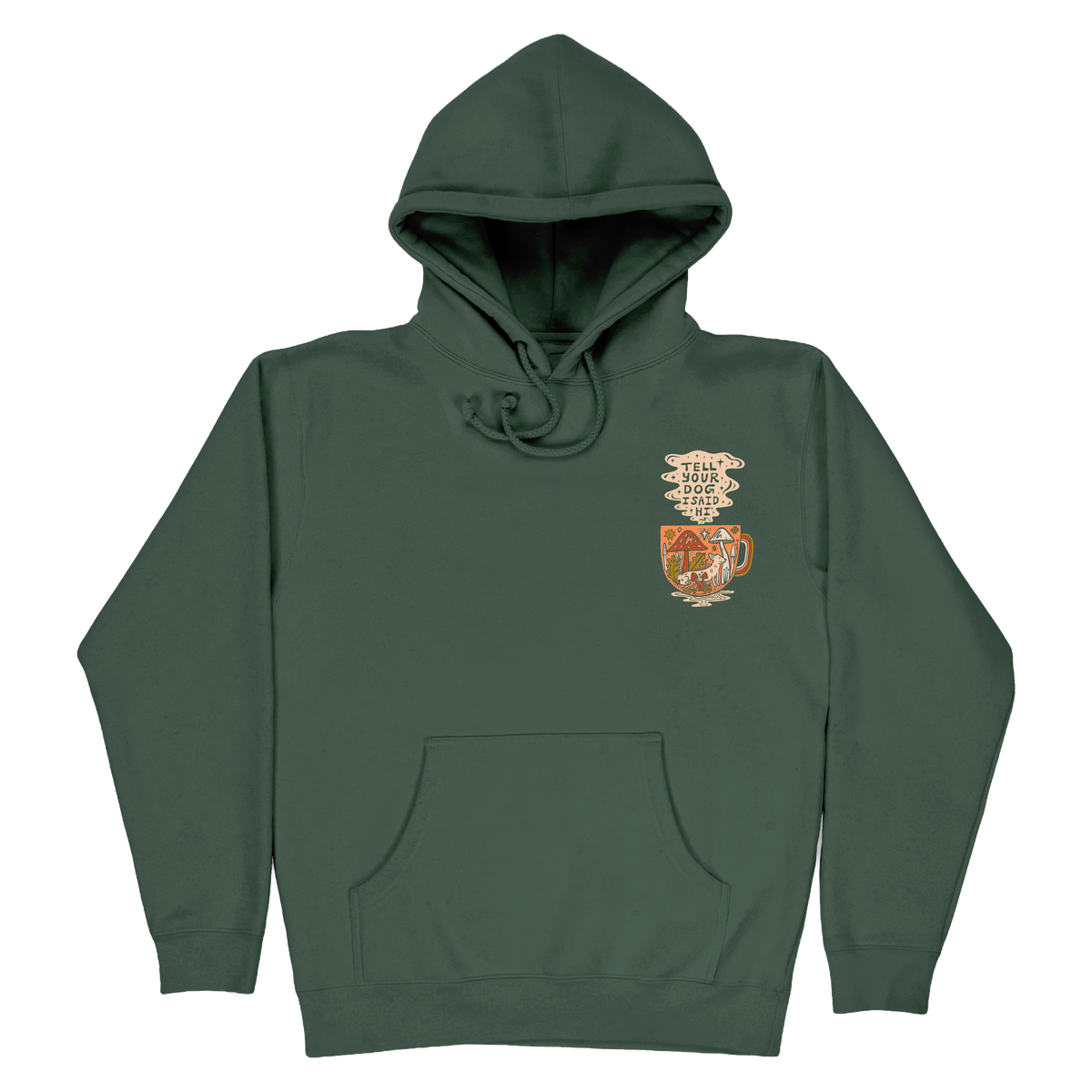 Cup of Cozy Hoodie - Alpine Green