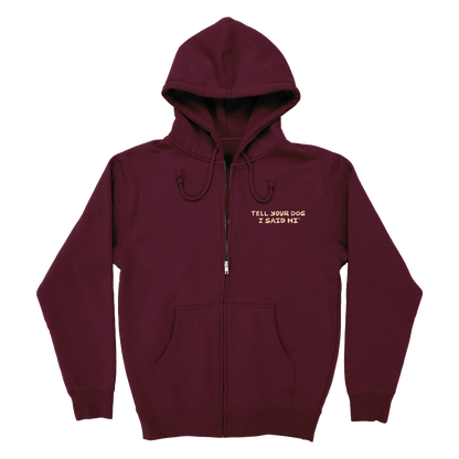 Fall Harvest Zip Hoodie - Maroon