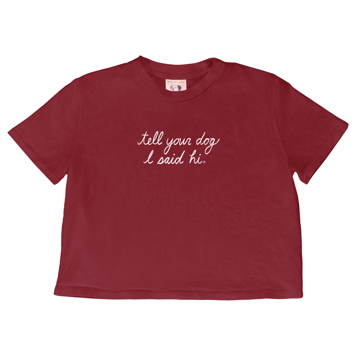 Cursive TYDISH Crop Top - Cherry Wine