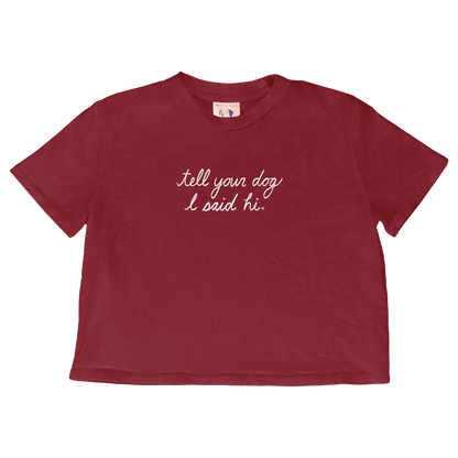 Cursive TYDISH Crop Top - Cherry Wine