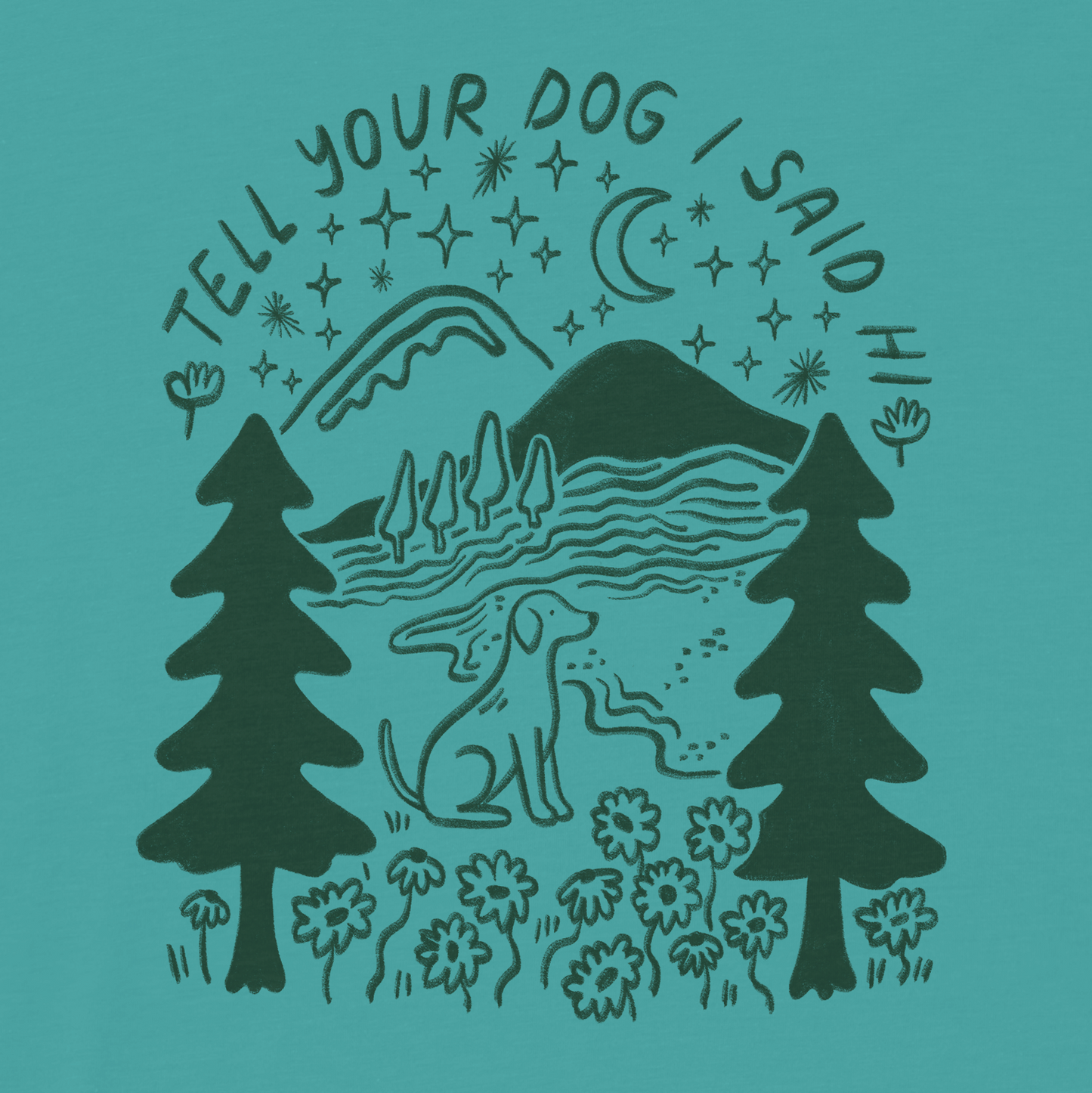Outdoorsy Tee - Spring Teal