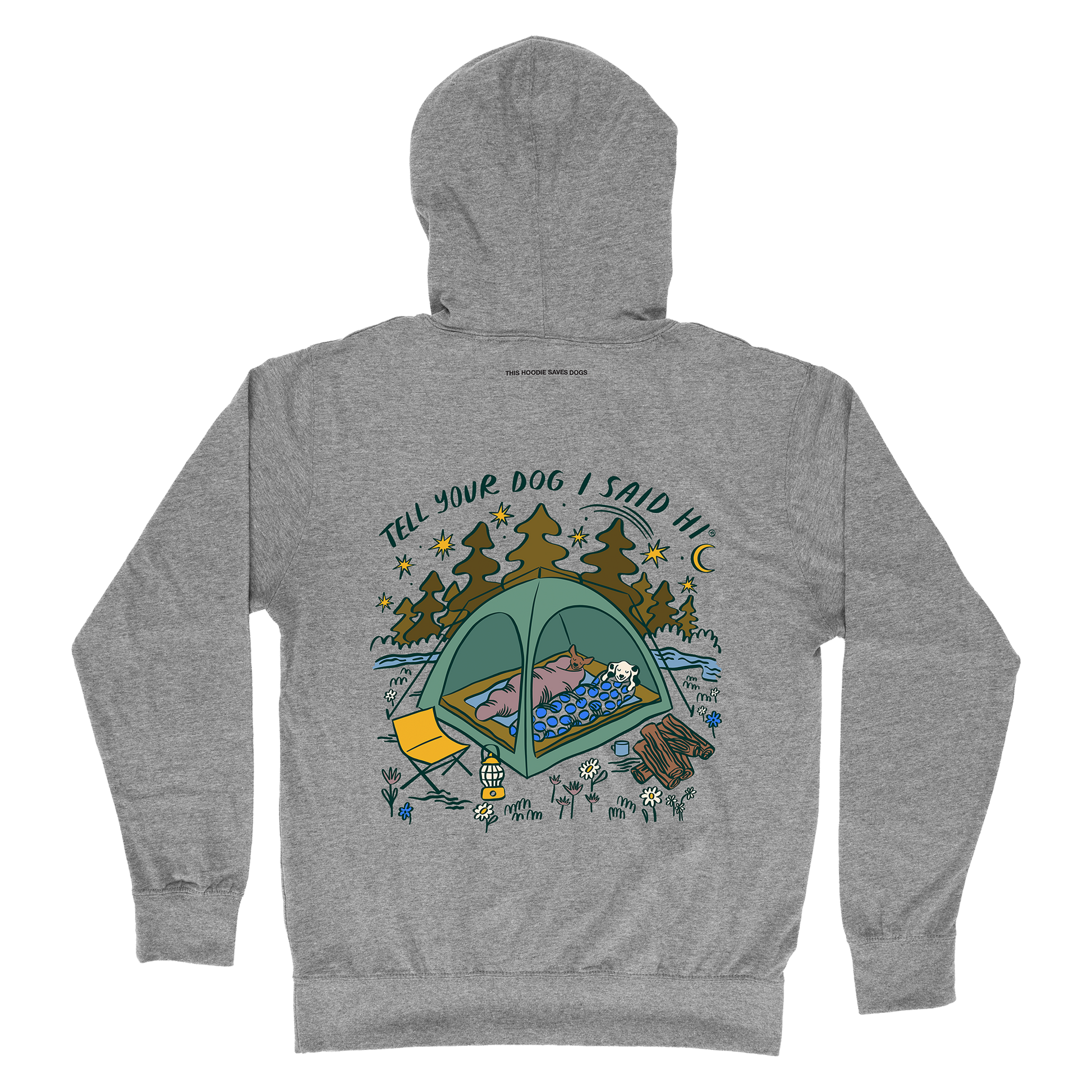 Camping Dogs Lightweight Hoodie