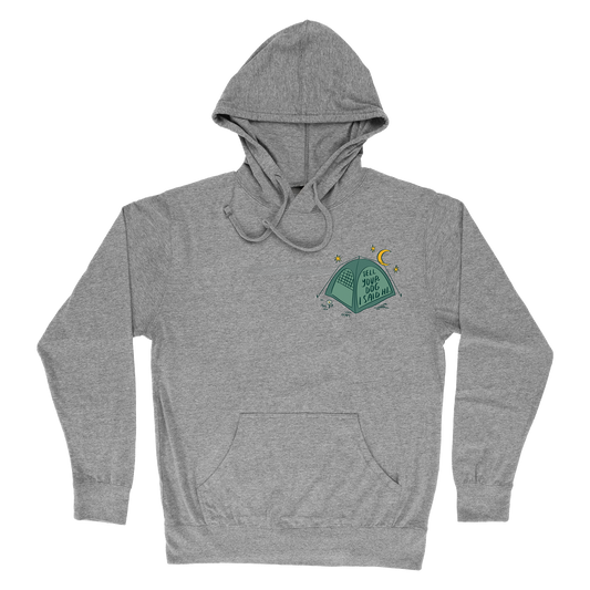 Camping Dogs Lightweight Hoodie - Gunmetal Heather