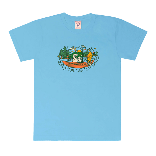 Fishing Trip Tee - Light Blue – WeRateDogs