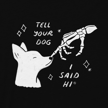 Skeleton Pet Tee - Black