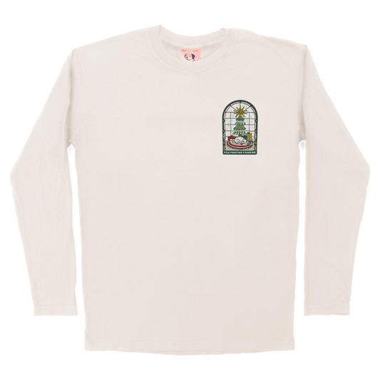 Christmas Pup Long Sleeve - Bone