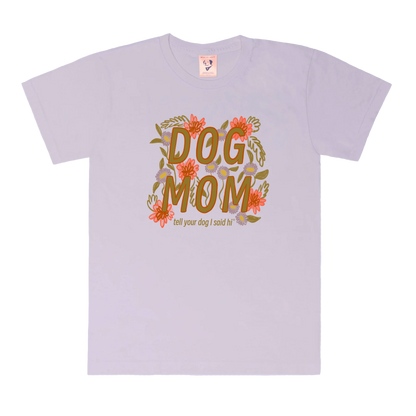 Dog Mom Tee - Lavender