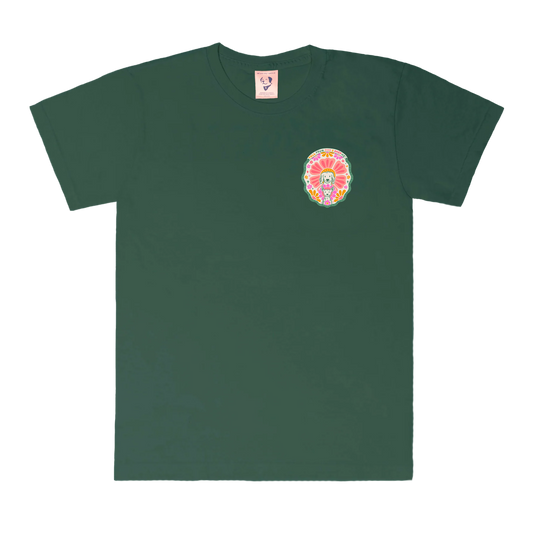 Flower Heads Tee - Dark Green