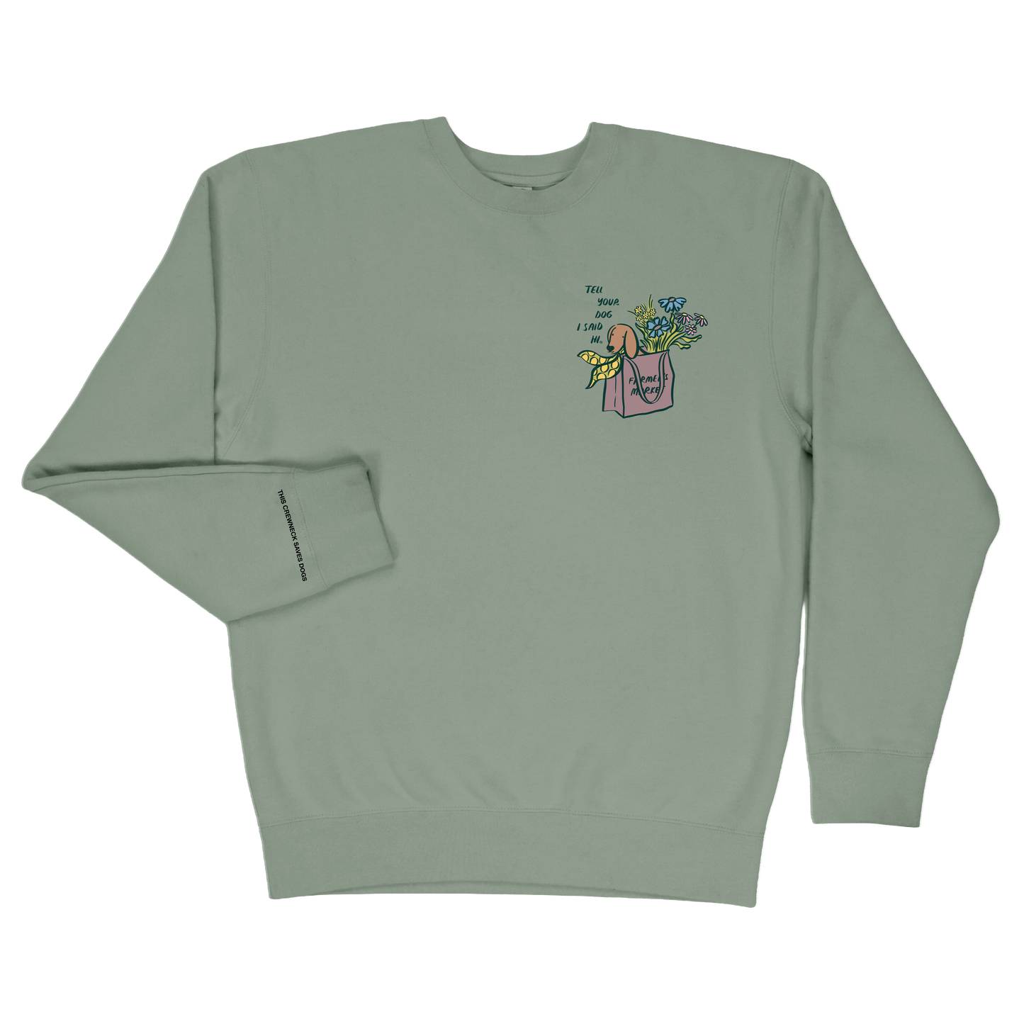 Farmers Market Crewneck - Sage