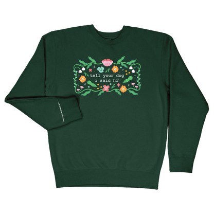Floral Magic Crewneck - Dark Green