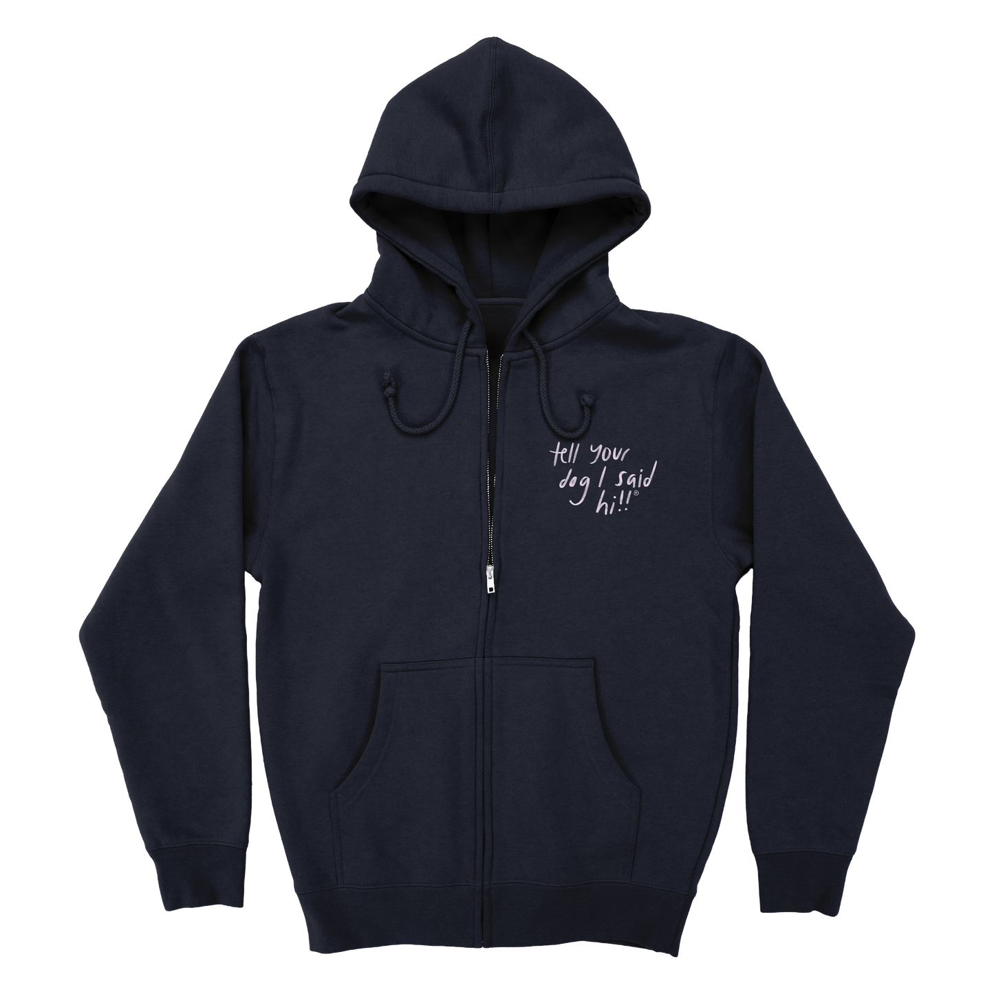 Playful Pups Zip Hoodie - Navy