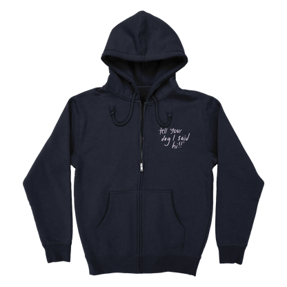 Playful Pups Zip Hoodie - Navy