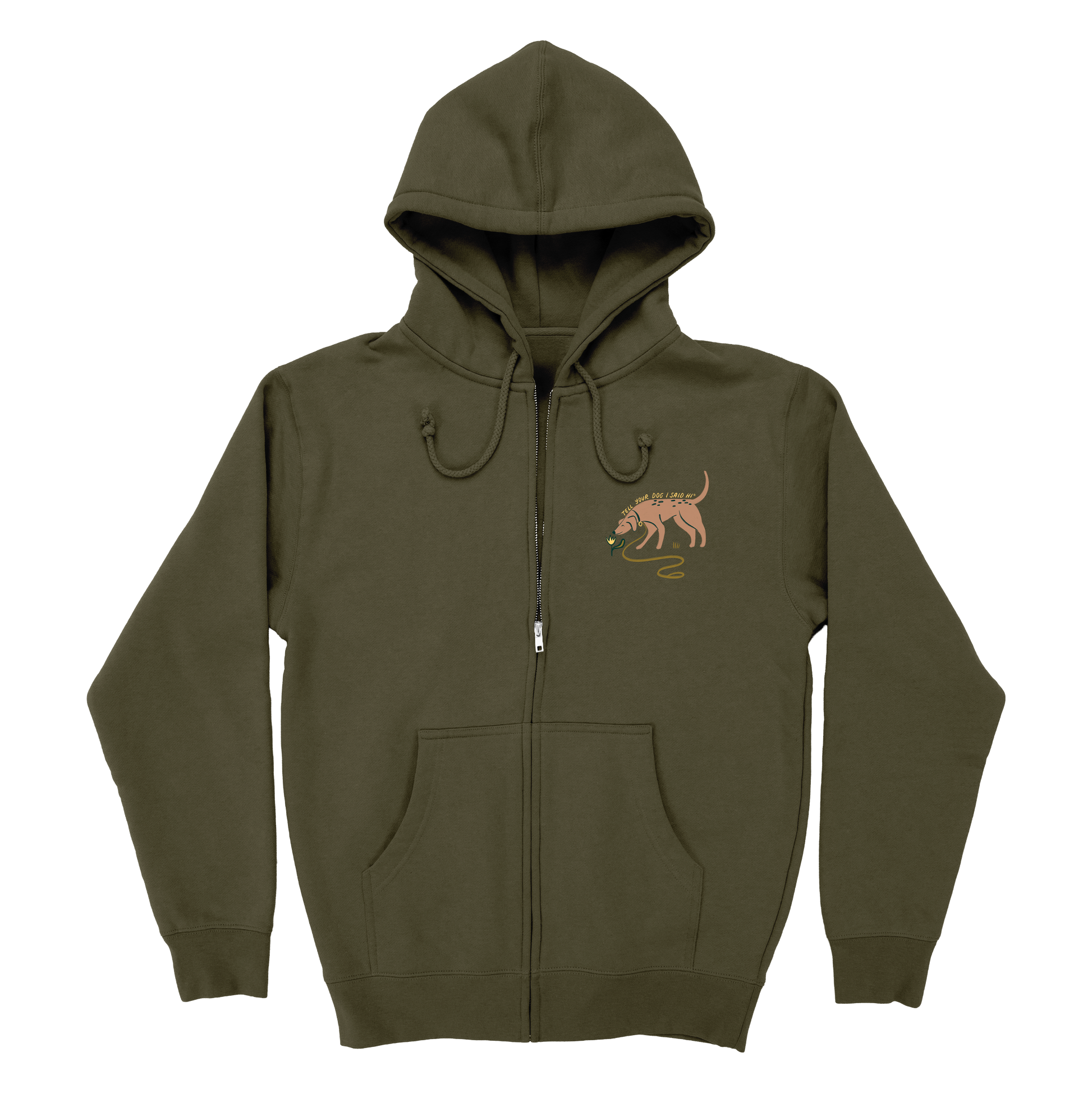 Sniff Sniff Zip Hoodie - Army