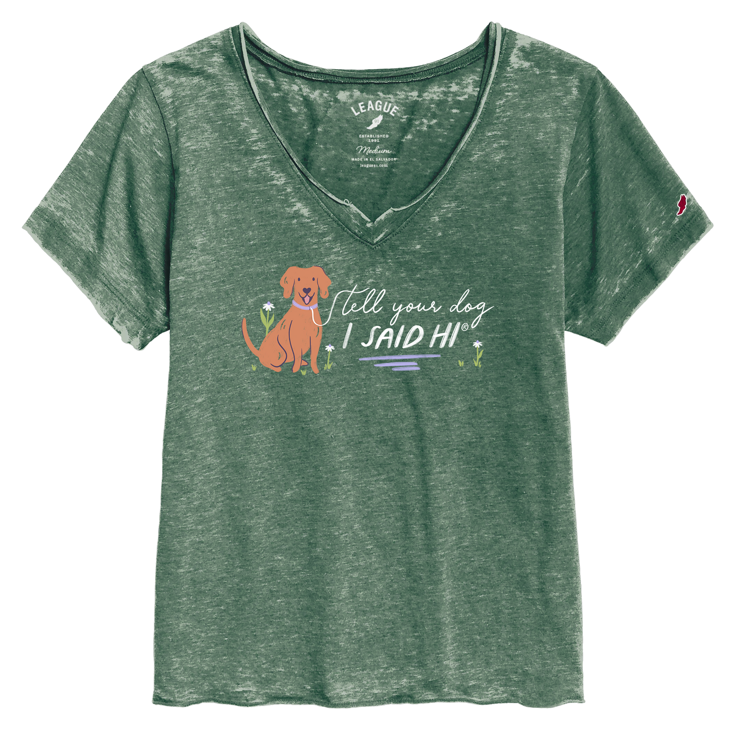 Spring Stroll V-Neck - Heather Dark Green
