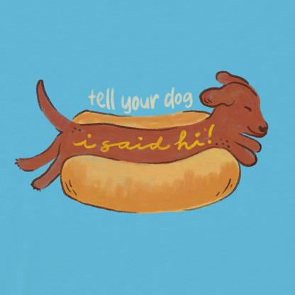 Hot Dog Tee - Light Blue