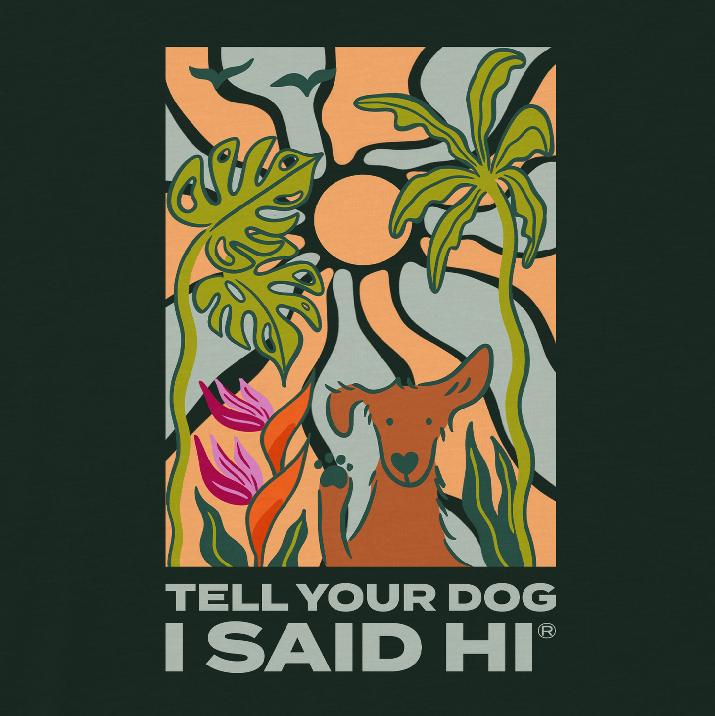 Island Time Long Sleeve Tee - Dark Green