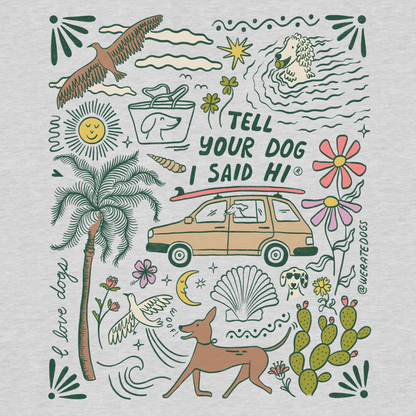 Road Trip Doodles Zip Hoodie - Ash Grey