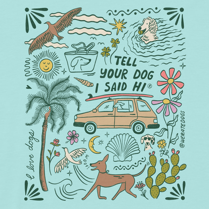 Roadtrip Doodles Crop Top - Mint
