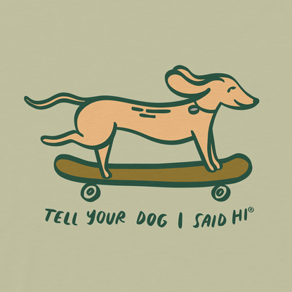 Skateboard Dog Tee - Pear
