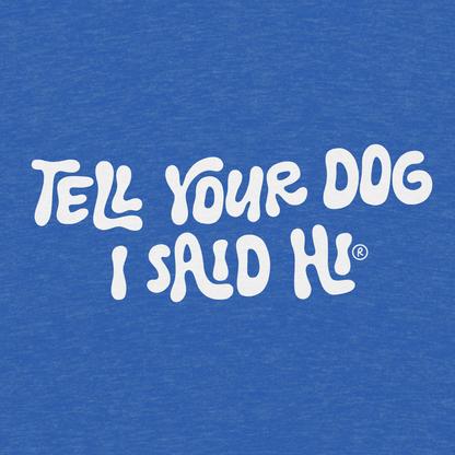 Wavy Days Burnout V-Neck - Heather Royal Blue
