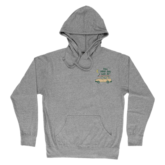 Roadtrip Doodles Lightweight Hoodie - Gunmetal Heather