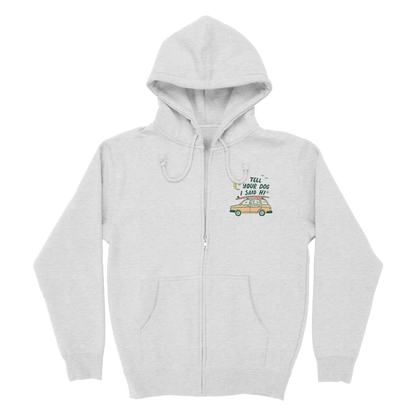 Road Trip Doodles Zip Hoodie - Ash Grey