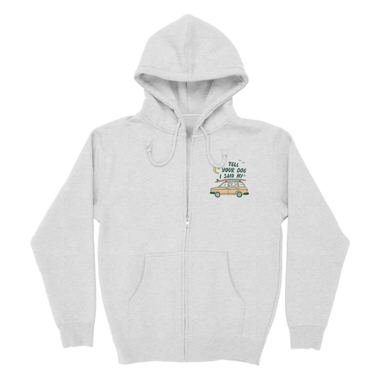 Road Trip Doodles Zip Hoodie - Ash Grey