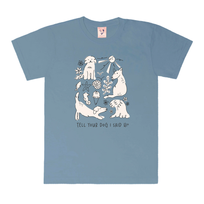 Coastal Doodles Tee - Denim