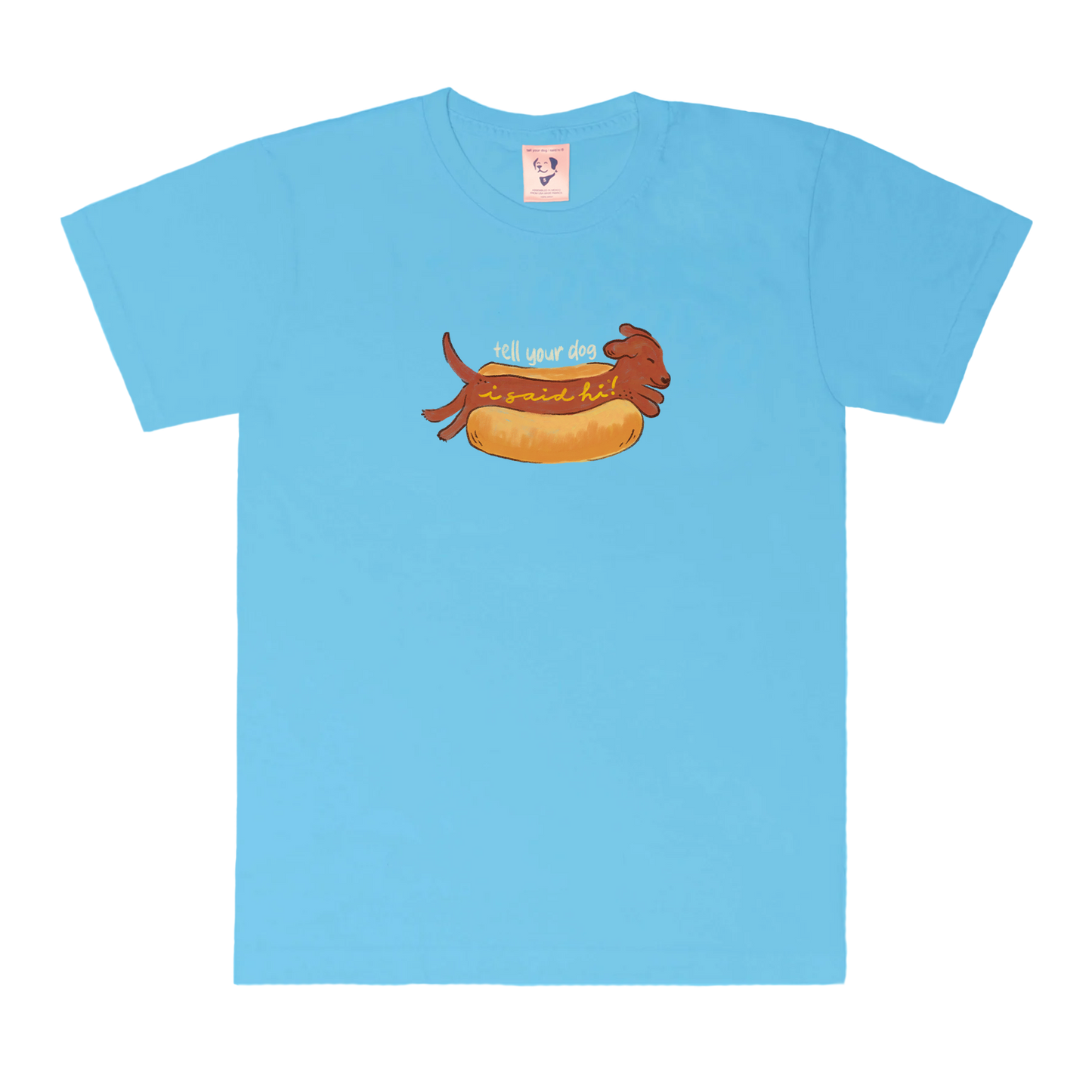 Hot Dog Tee - Light Blue