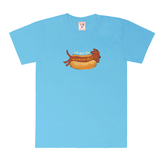 Hot Dog Tee - Light Blue