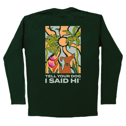 Island Time Long Sleeve Tee - Dark Green