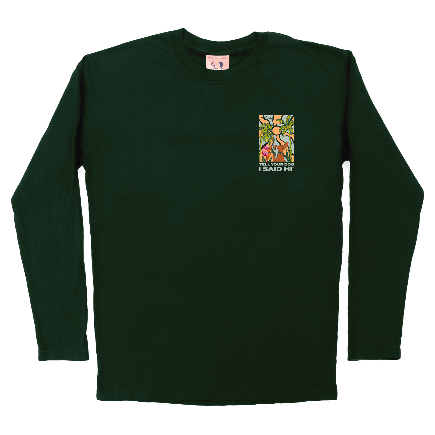Island Time Long Sleeve Tee - Dark Green