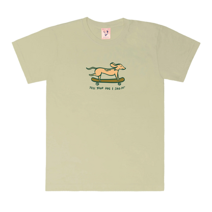 Skateboard Dog Tee - Pear