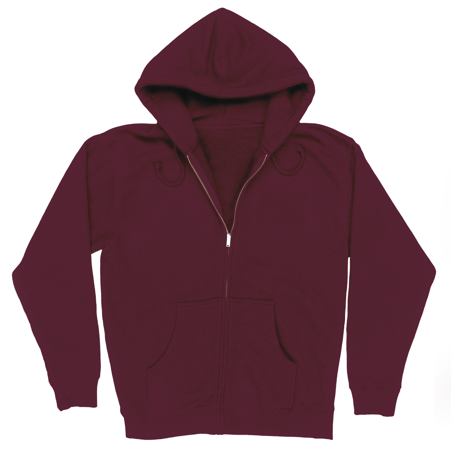 Big Heart Zip Hoodie - Maroon