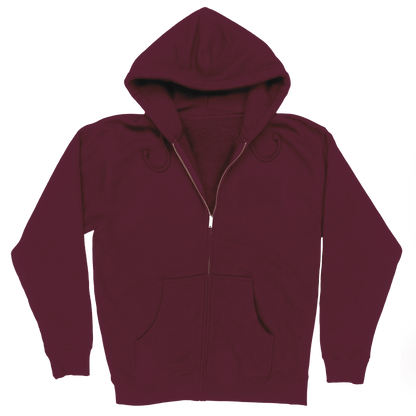 Big Heart Zip Hoodie - Maroon