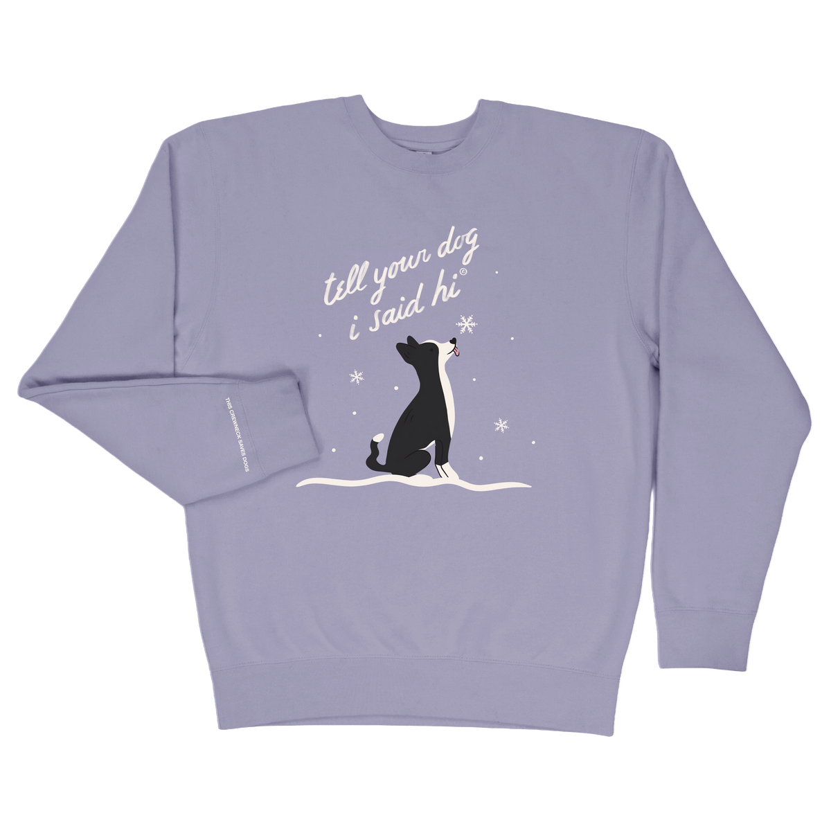 Catching Snowflakes Crewneck - Lilac