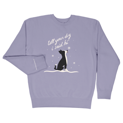 Catching Snowflakes Crewneck - Lilac
